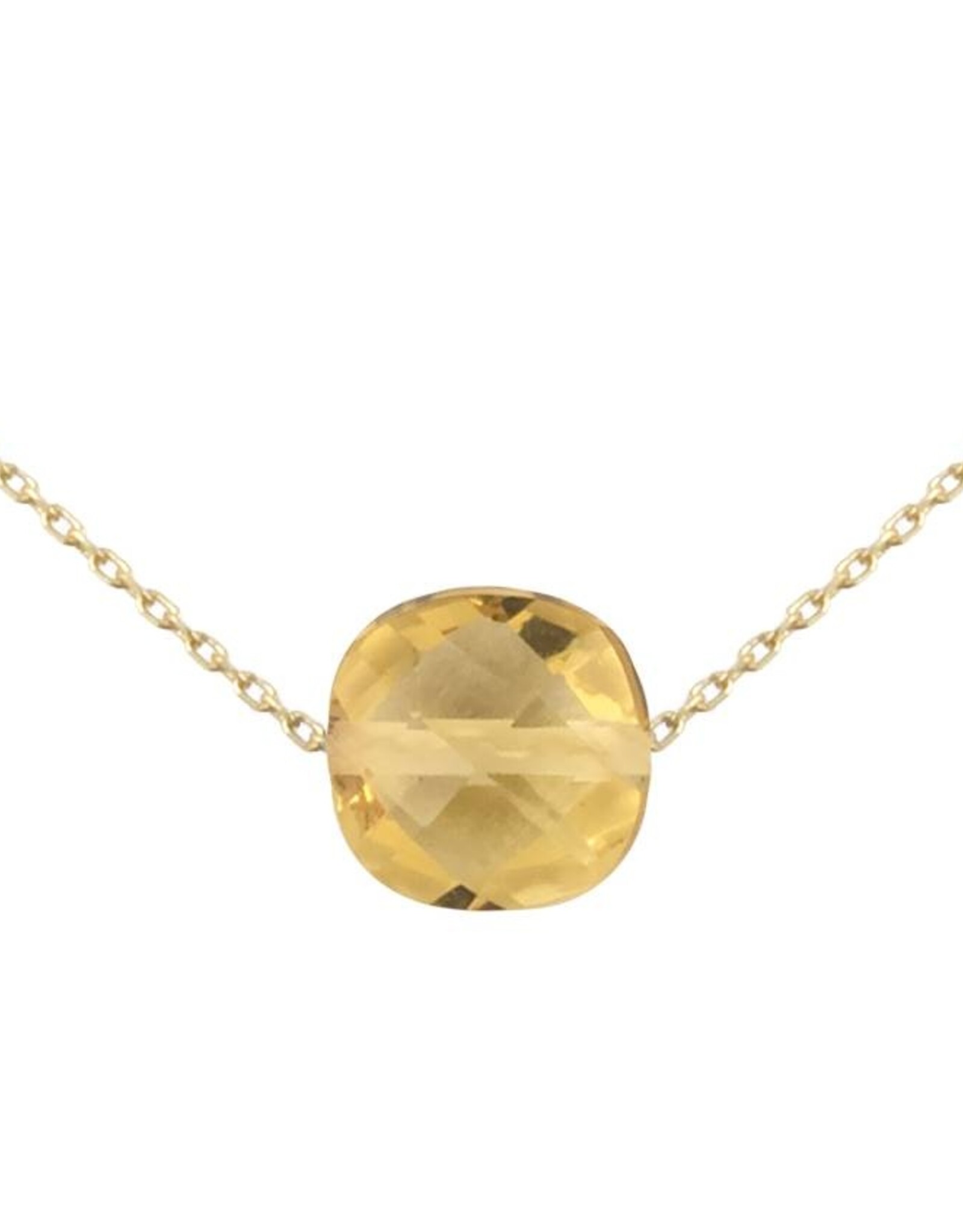 Bo Gold Necklace - Gold - Citrine