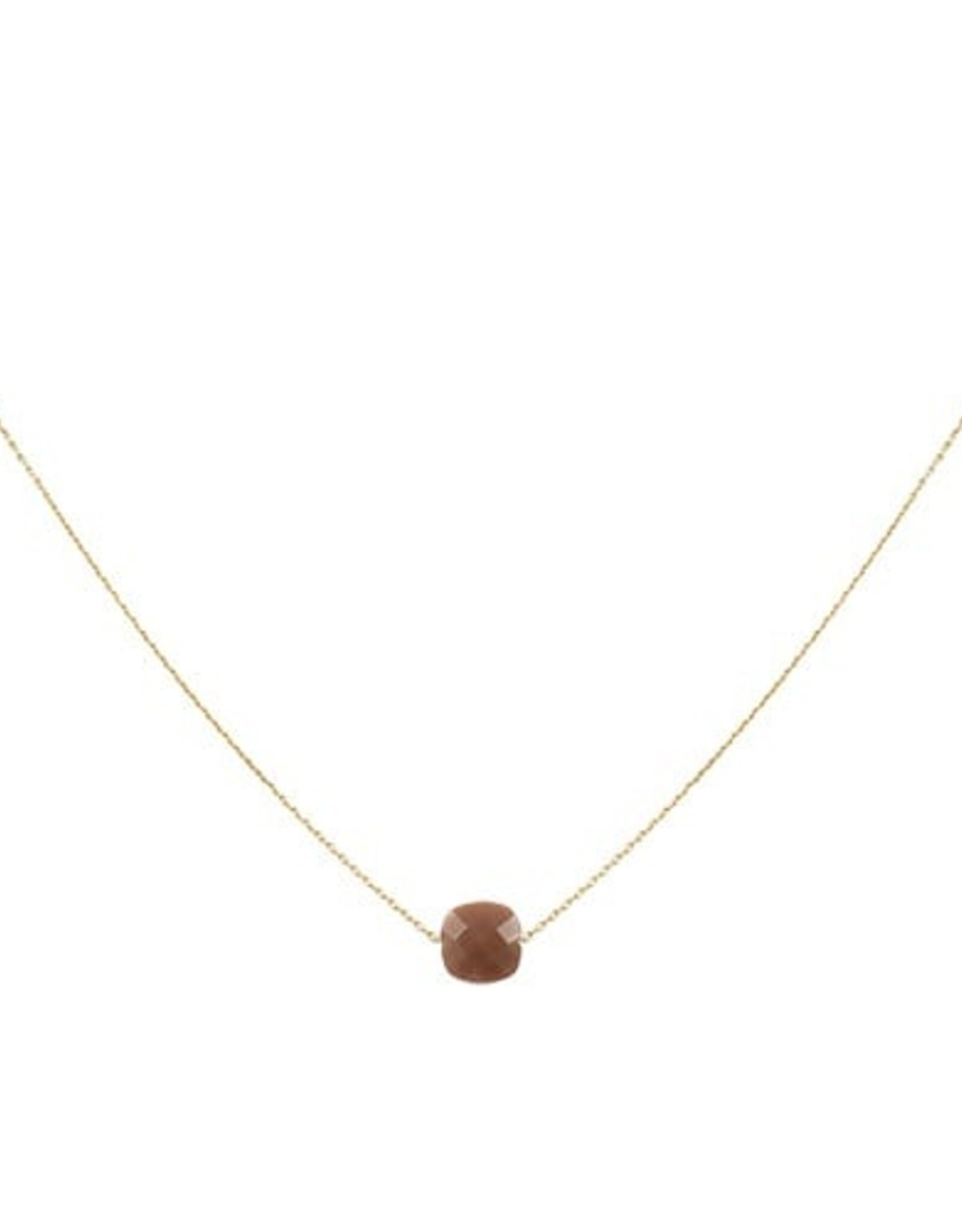 Bo Gold Ketting - Goud - Roze Maansteen