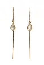 Bo Gold Oorbellen - Goud - Bergkristal