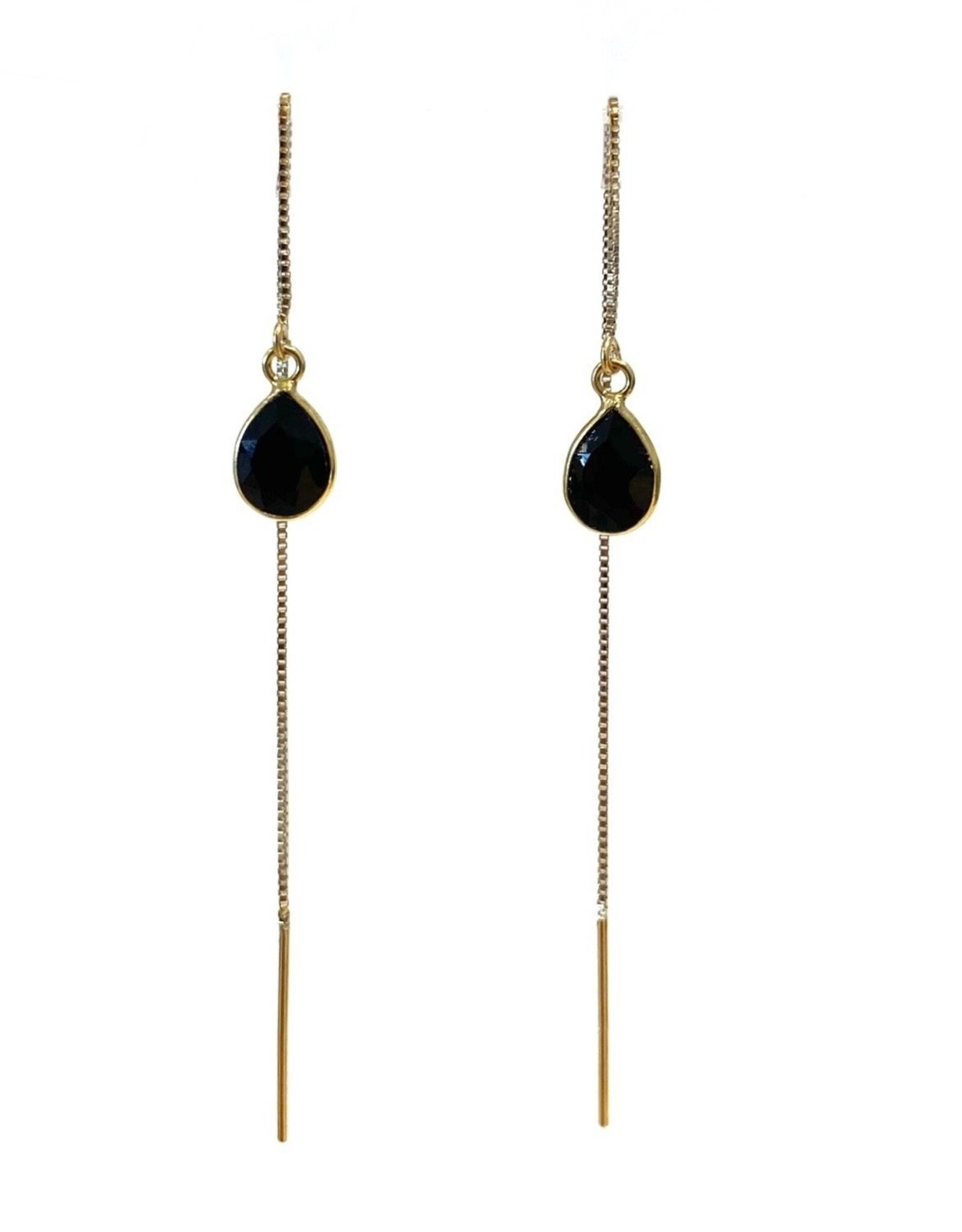 Bo Gold Oorbellen - Goud - Onyx