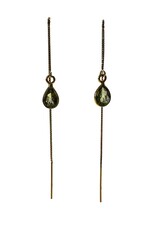 Bo Gold Earrings - Gold - Green Onyx - Copy