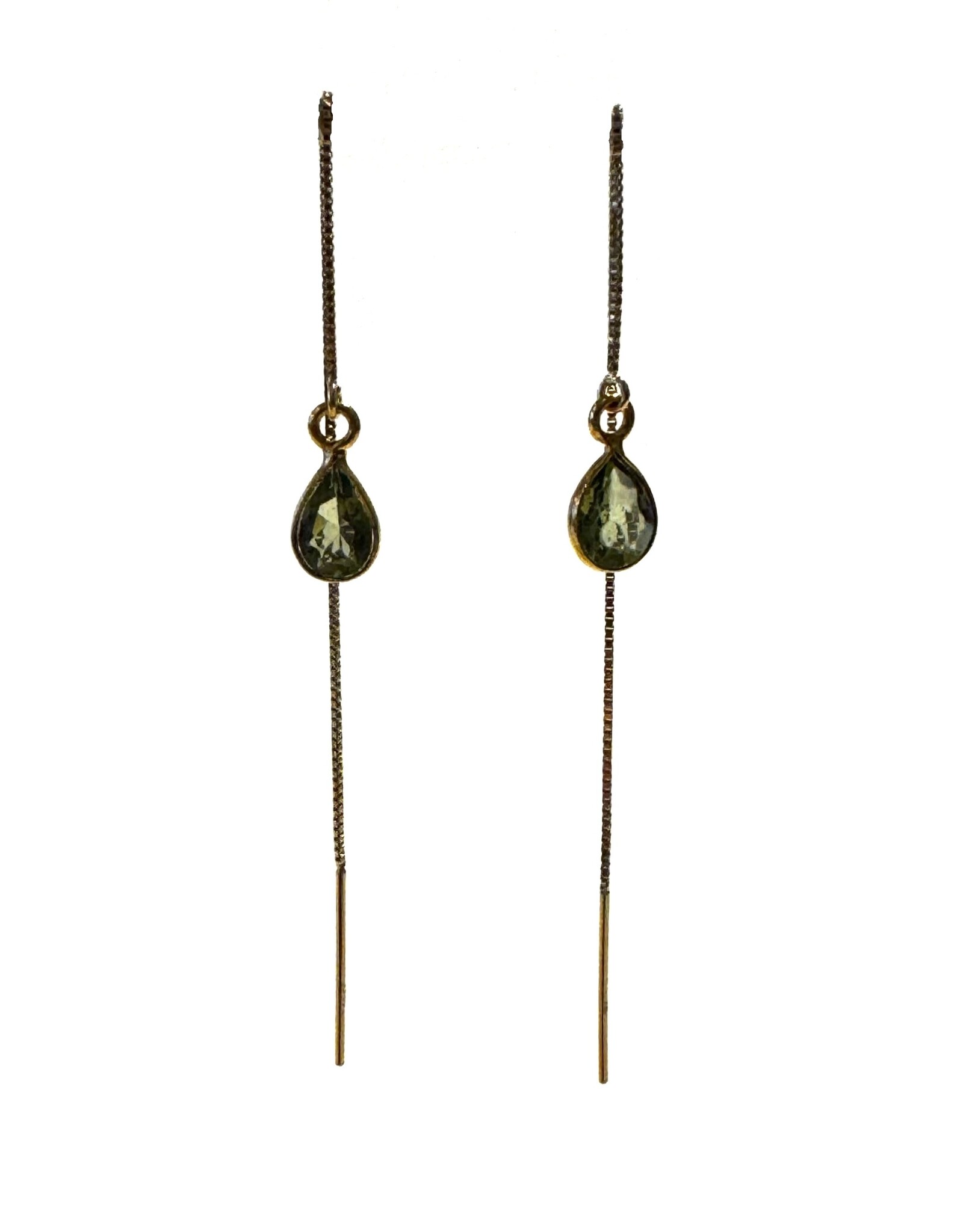 Bo Gold Earrings - Gold - Green Onyx - Copy