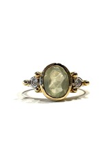 Bo Gold Ring - Gold - Prehnite - Diamond
