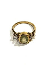Bo Gold Ring - Gold - Prehnite - Diamond