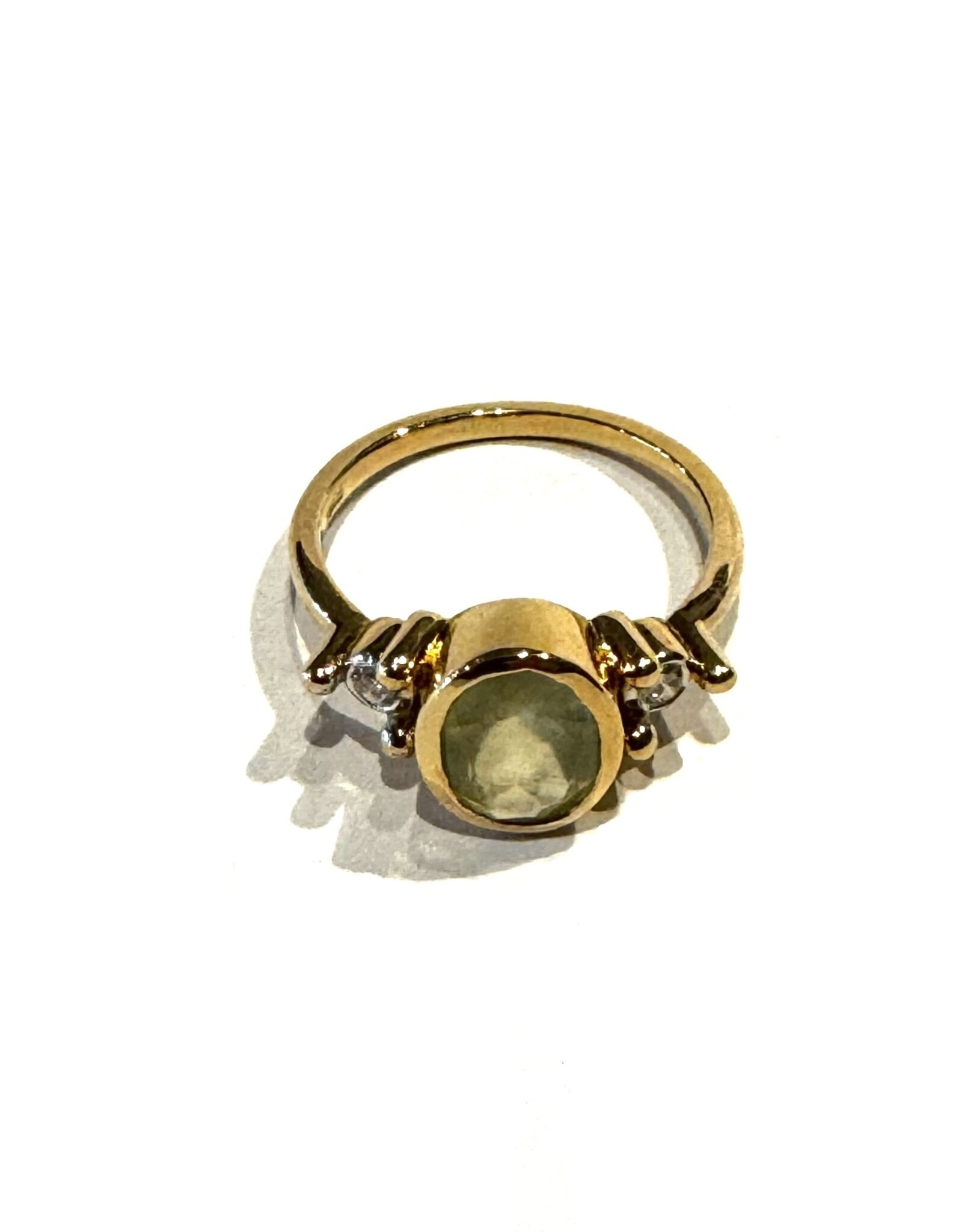 Bo Gold Ring - Gold - Prehnite - Diamond
