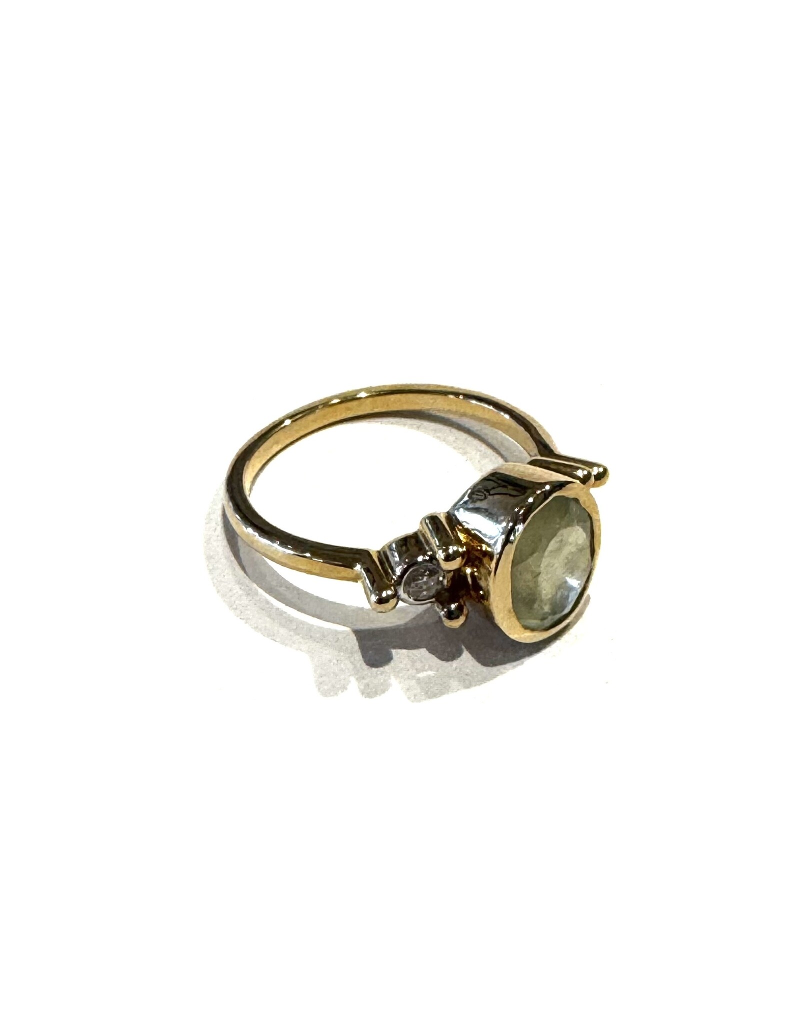 Bo Gold Ring - Gold - Prehnite - Diamond