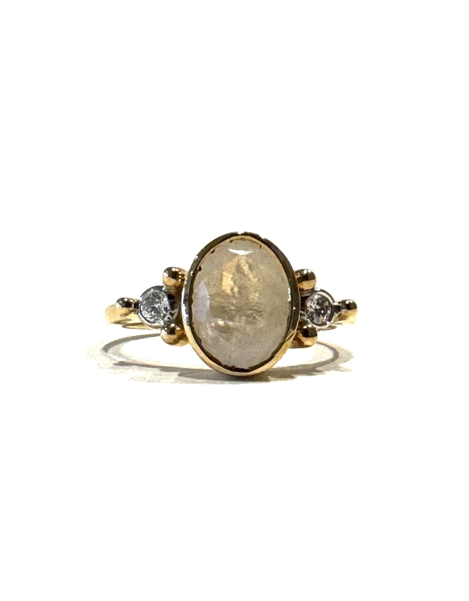 Bo Gold Ring - Gold - Moonstone - Diamond