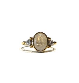 Bo Gold Ring - Gold - Moonstone - Diamond