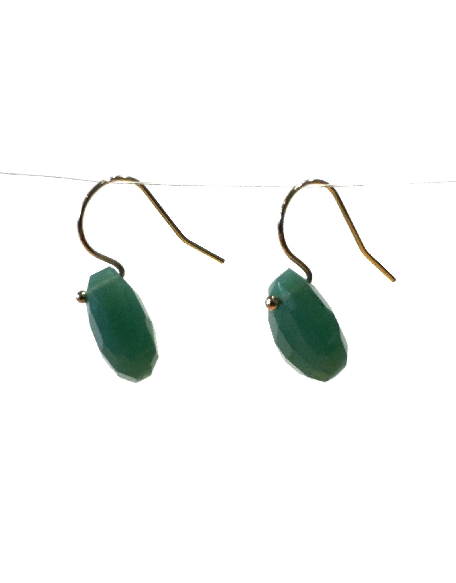 Bo Gold Oorbellen - Goud - Groene Onyx