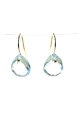Bo Gold Earrings - Gold - Blue Topaz