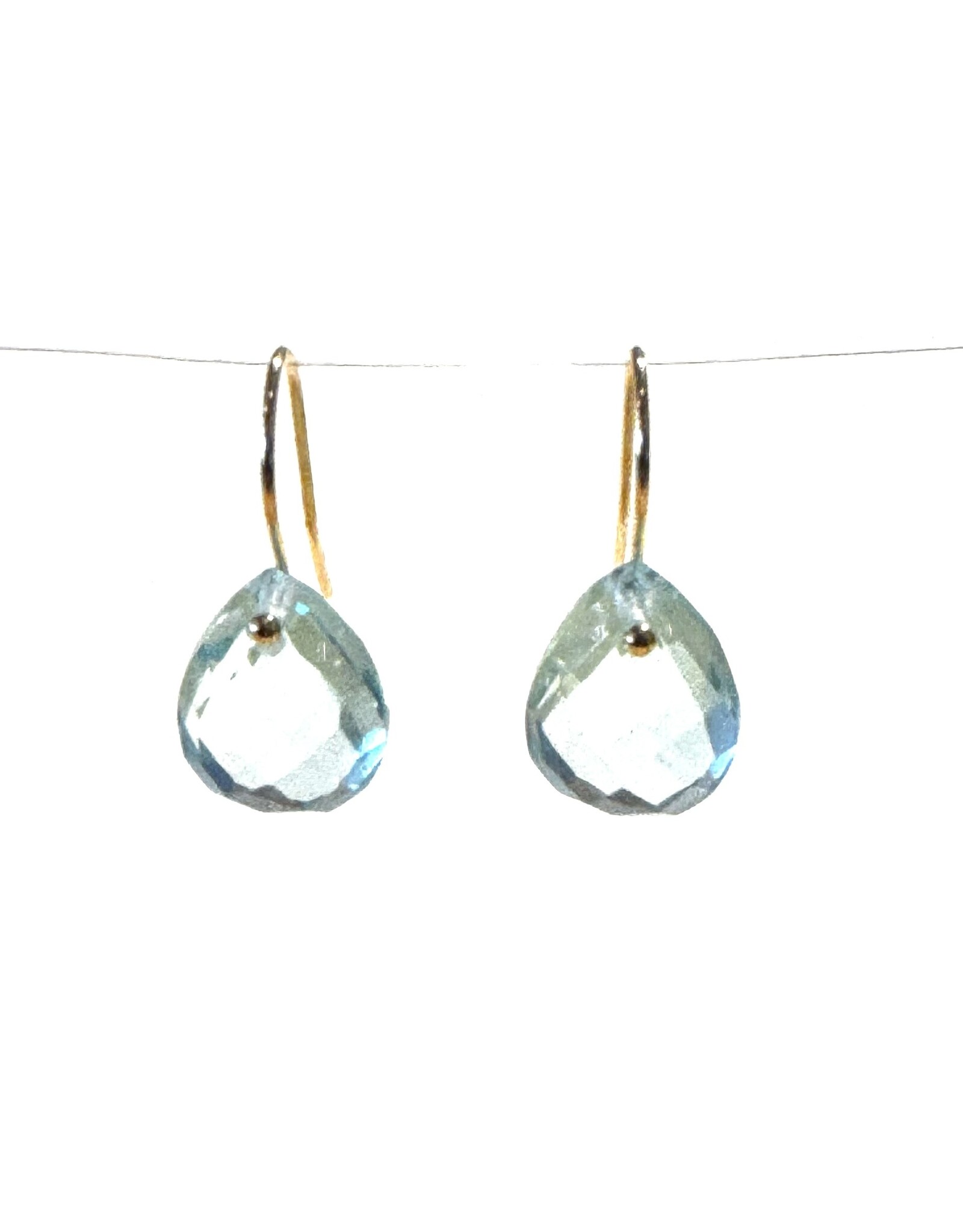 Bo Gold Earrings - Gold - Blue Topaz