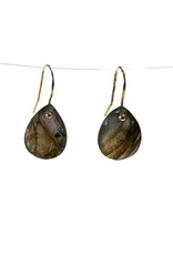Bo Gold Earrings - Gold - Labradorite
