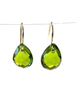 Bo Gold Oorbellen - Goud - Groene Kwarts