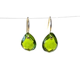 Bo Gold Earrings - Gold - Green Quartz