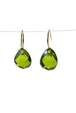 Bo Gold Oorbellen - Goud - Groene Kwarts