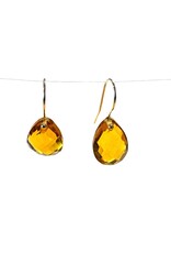 Bo Gold Earrings - Gold - Citrin