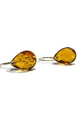 Bo Gold Earrings - Gold - Citrin