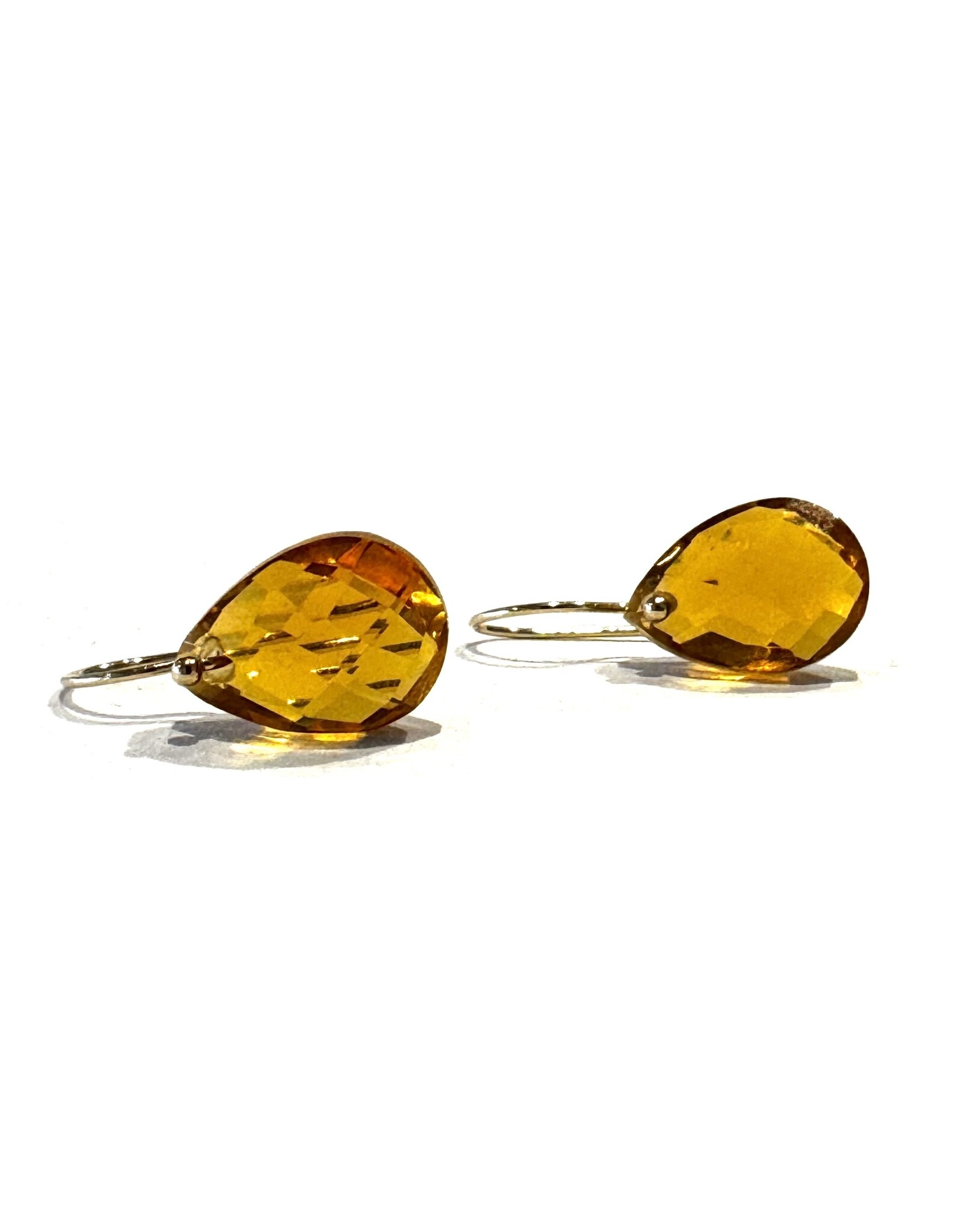 Bo Gold Earrings - Gold - Citrin