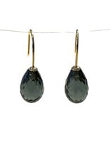 Bo Gold Earrings - Gold - London Blue Quartz