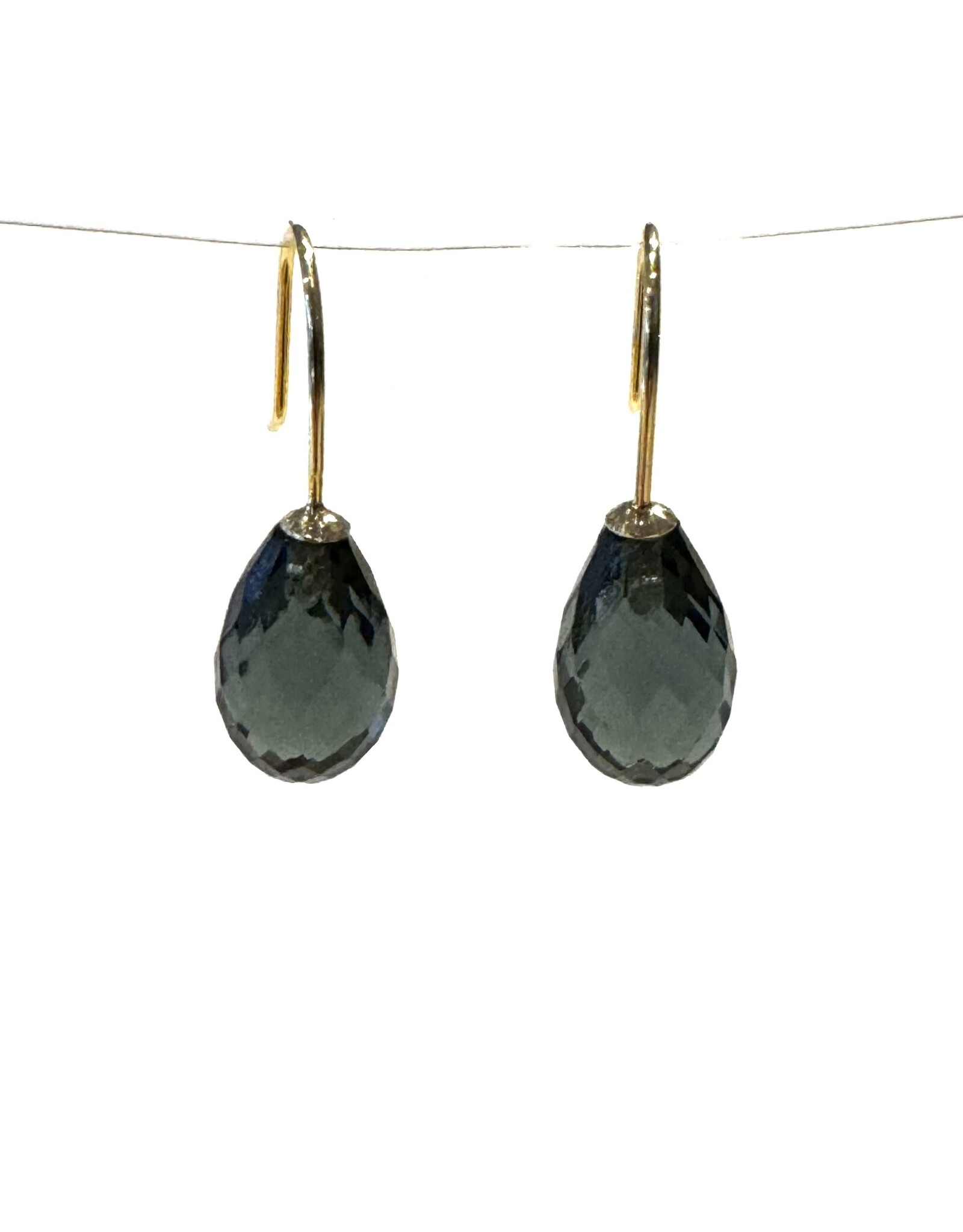 Bo Gold Oorbellen - Goud - London Blue quartz