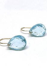 Bo Gold Earrings - Gold - Blue Topaz