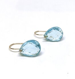 Bo Gold Earrings - Gold - Blue Topaz
