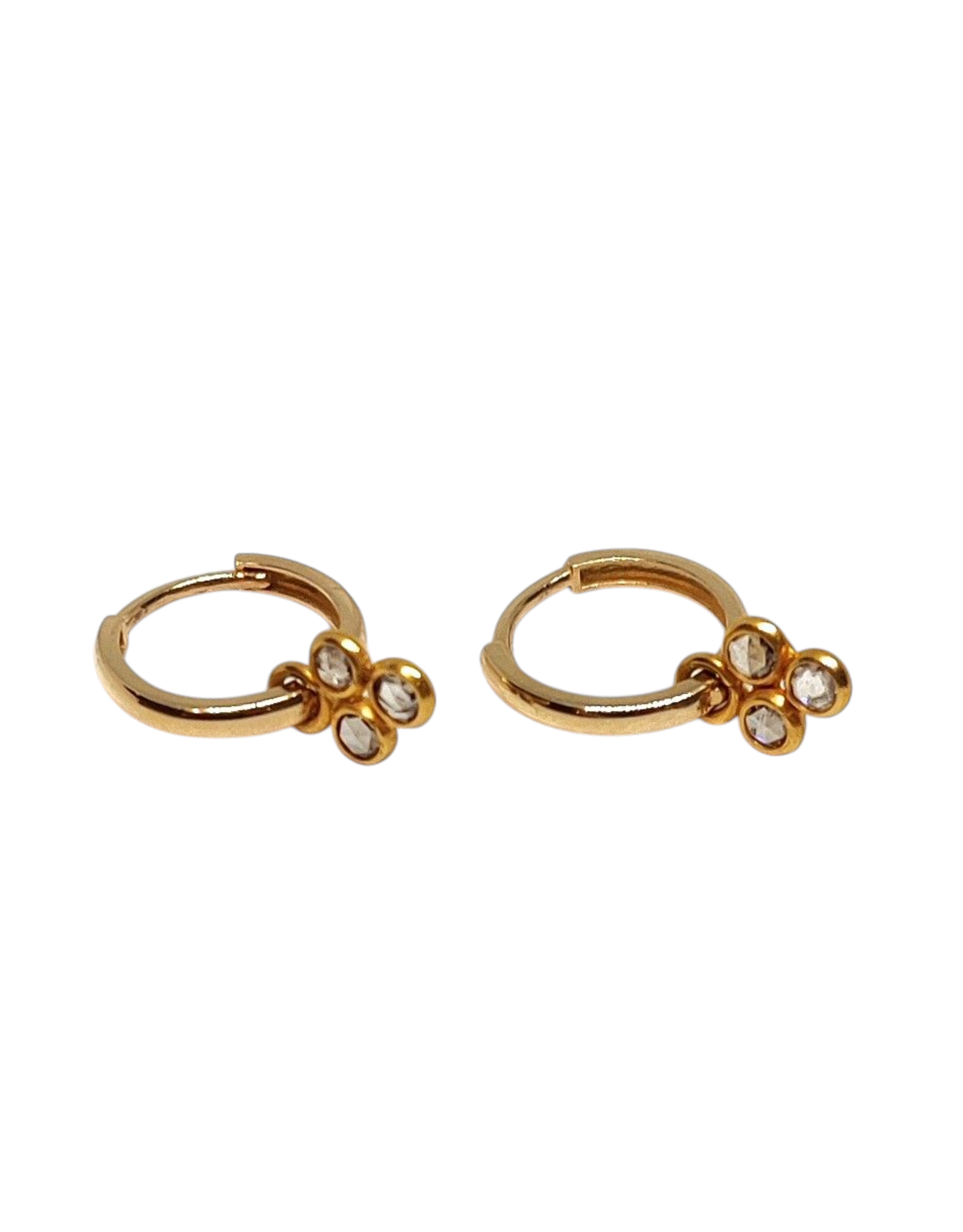 Bo Gold Earrings - Gold - Diamond