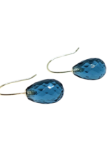 Bo Gold Oorbellen - Goud - London Blue quartz