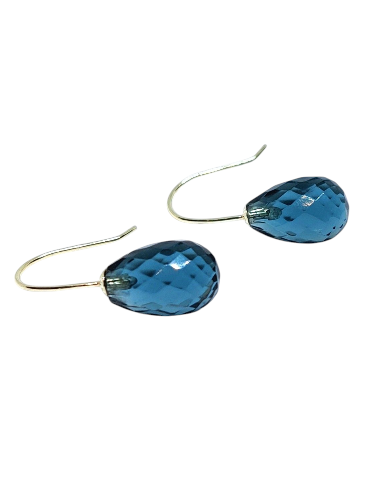Bo Gold Earrings - Gold - London Blue Quartz