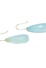 Bo Gold Oorbellen - Goud - Chalcedoon