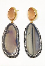 Sarah Lou Earrings - Agate