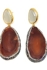 Sarah Lou Earrings - Agate