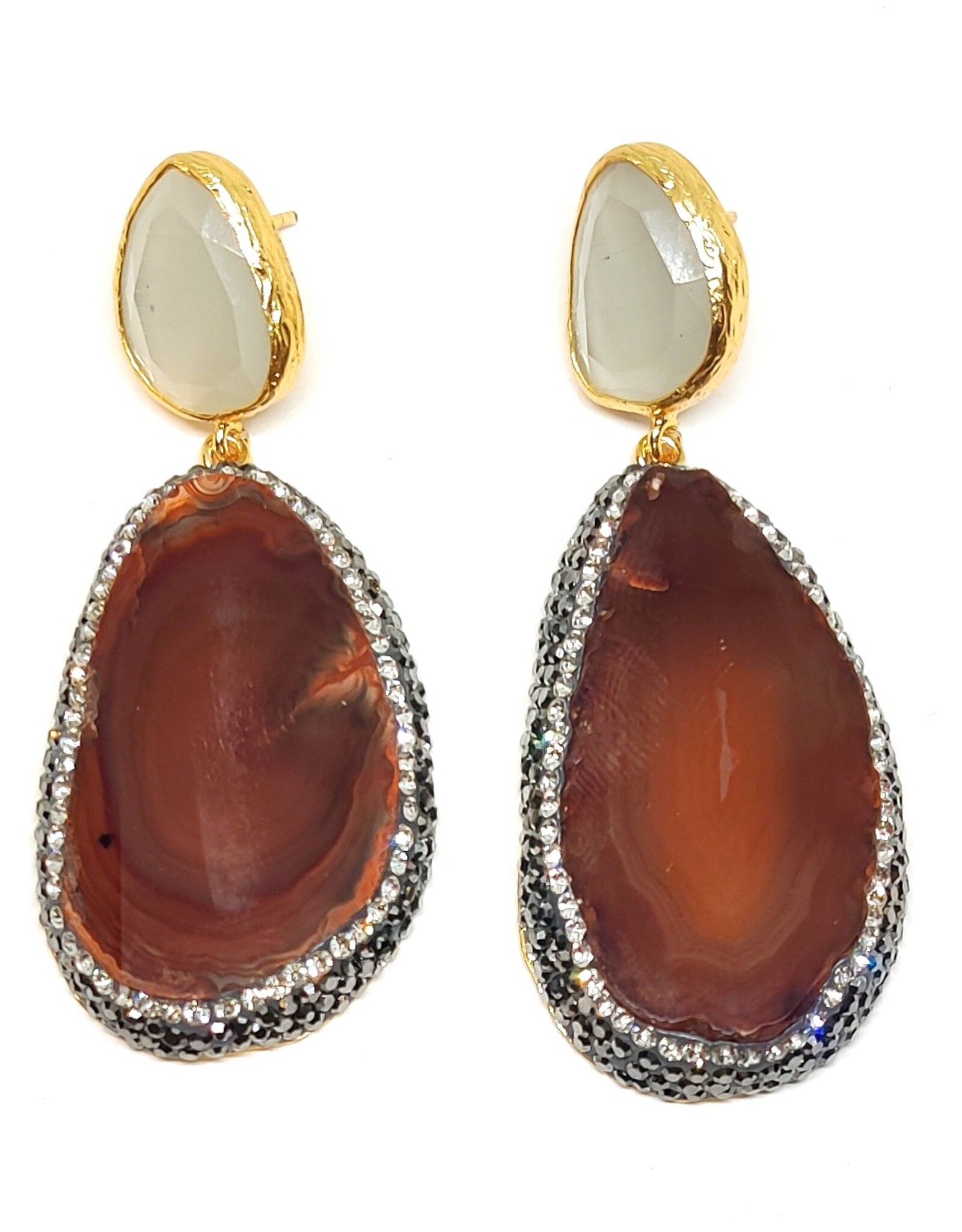Sarah Lou Earrings - Agate