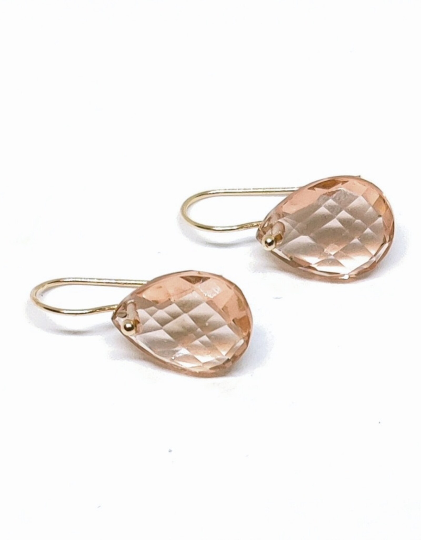 Bo Gold Earrings - Gold - Morganite