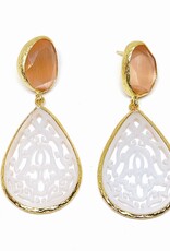 Sarah Lou Earrings - Mother off pearl