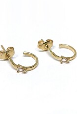 Navarro Earrings - Gold  - Rose Quartz