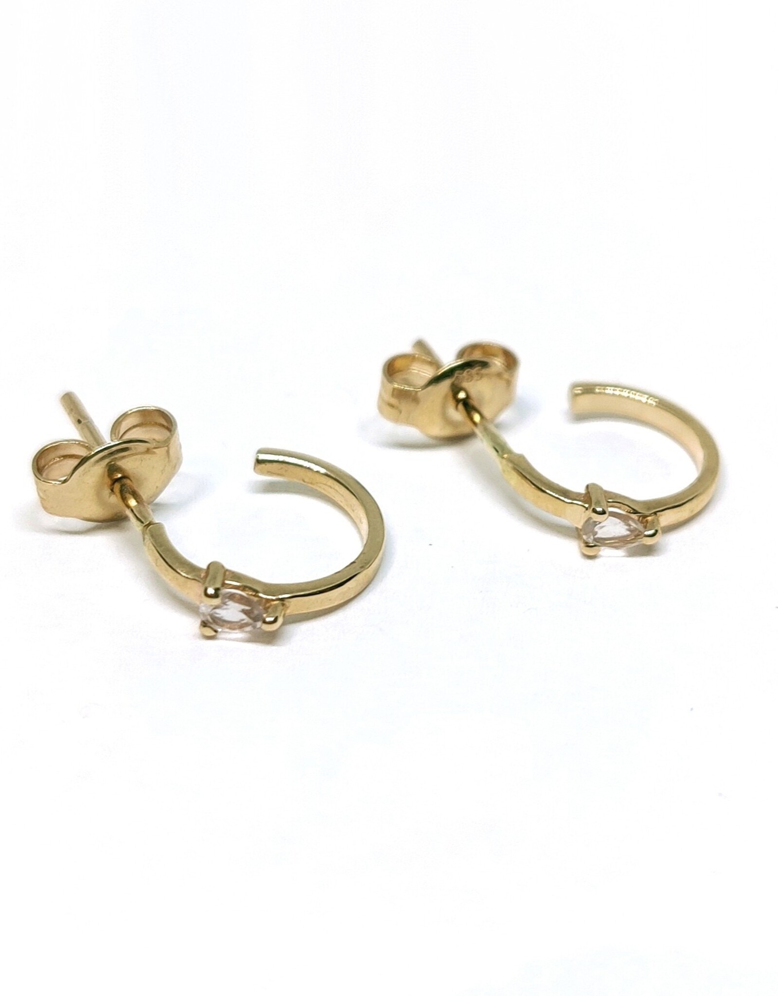 Navarro Earrings - Gold  - Rose Quartz