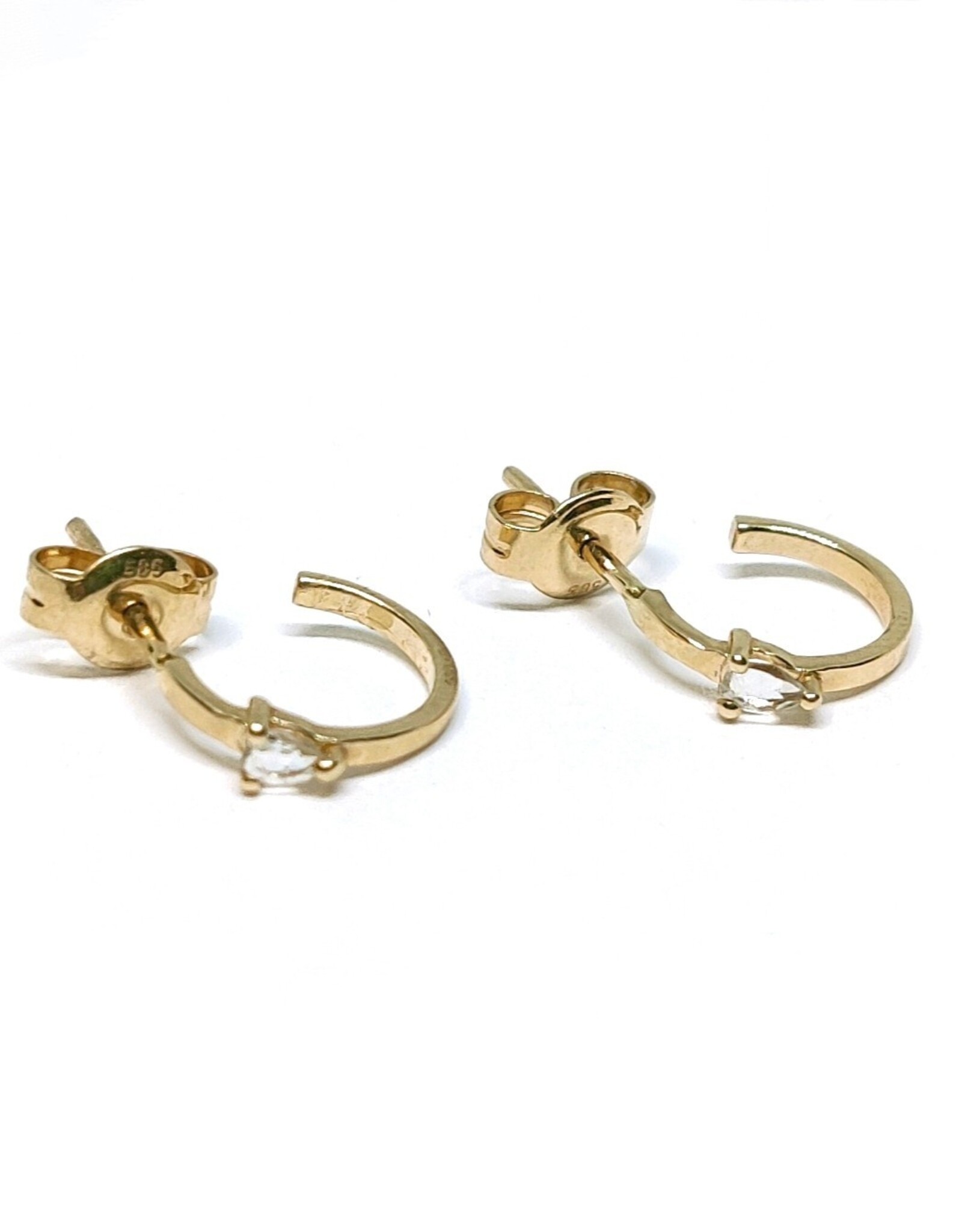 Navarro Earrings - Gold  - Green Amethyst