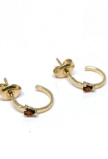 Navarro Earrings - Gold  - Garnet