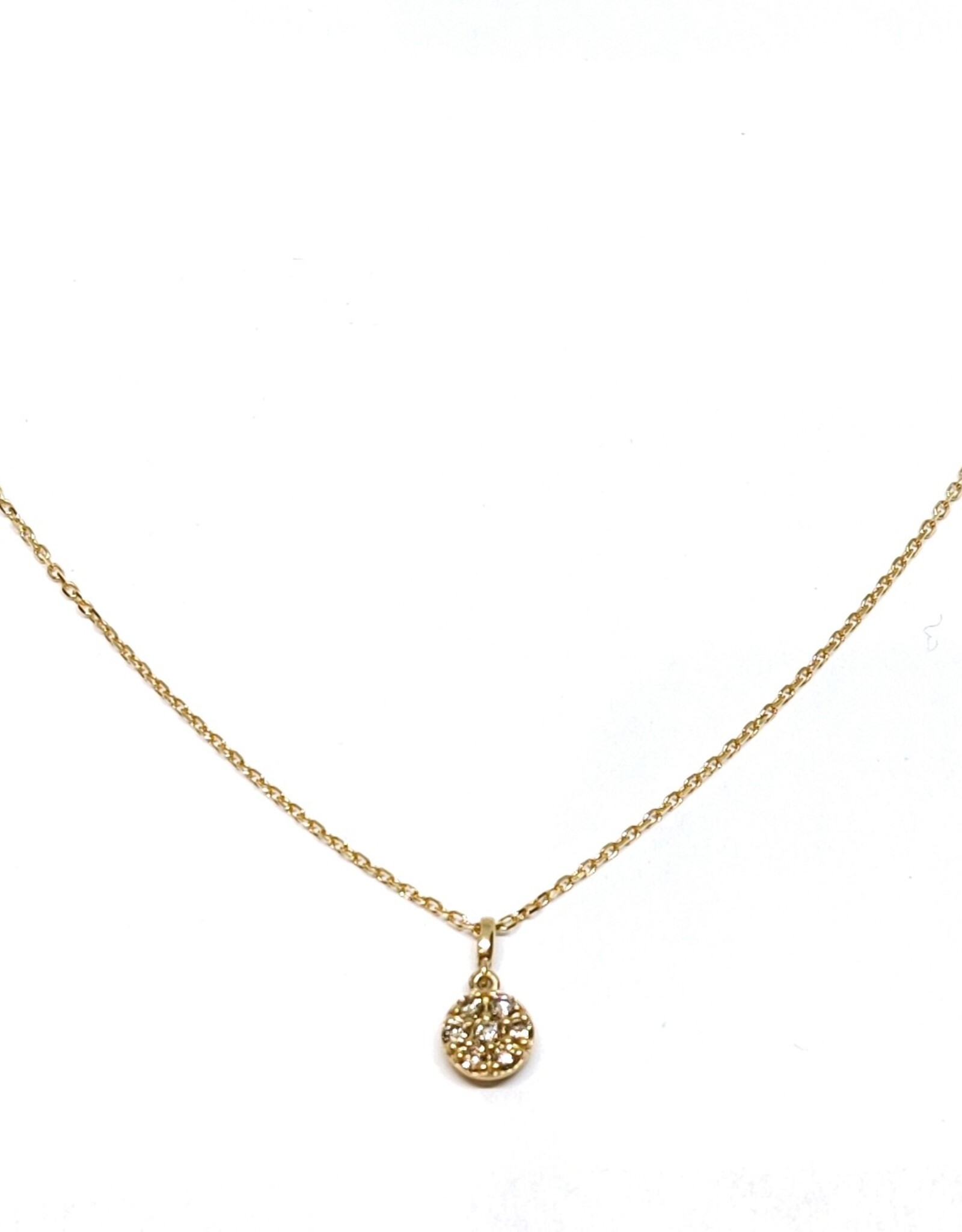 Bo Gold Ketting - Goud - Rond - Diamantjes