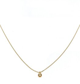 Bo Gold Necklace - Gold - Champagne diamond