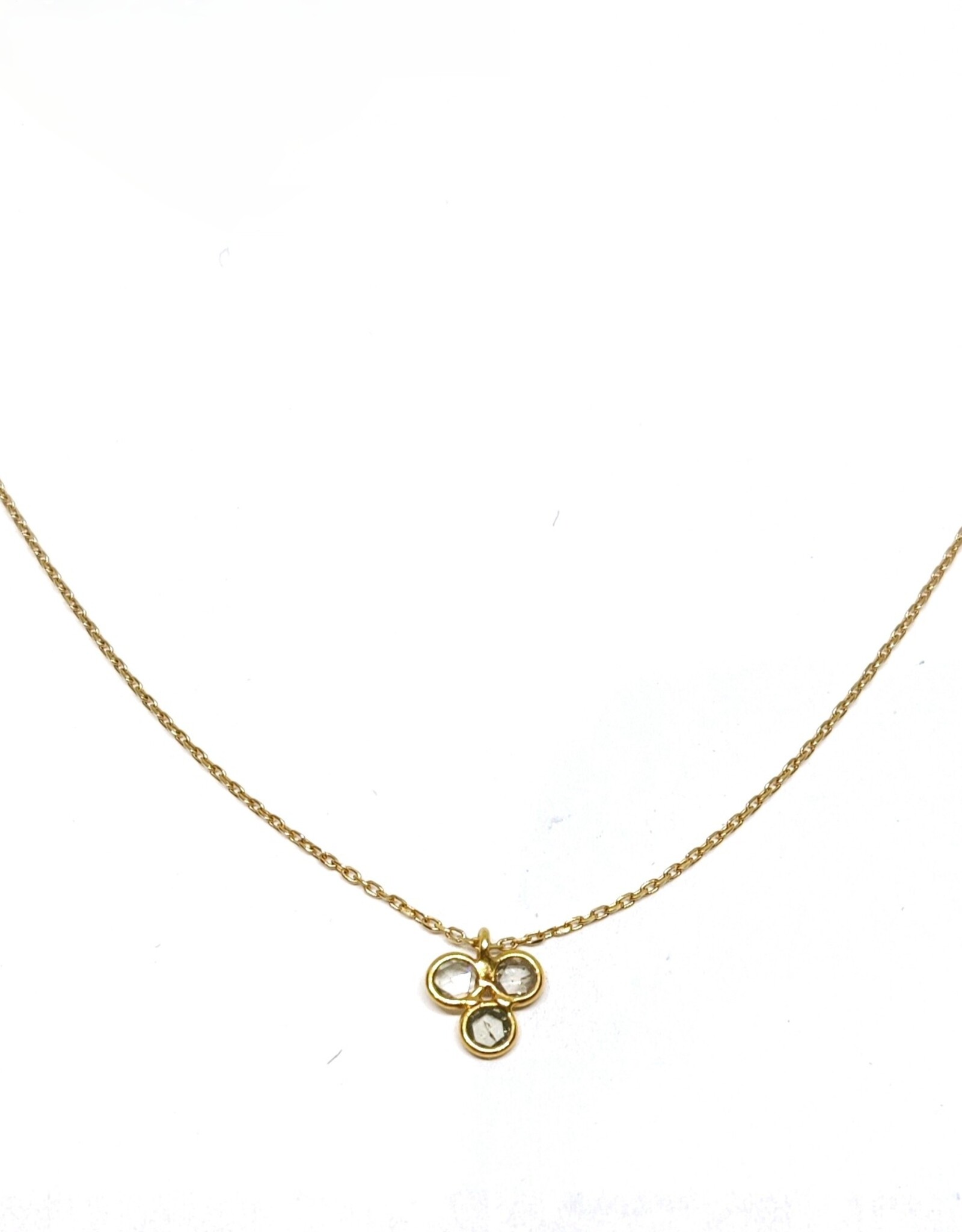 Bo Gold Necklace - Gold - Diamonds