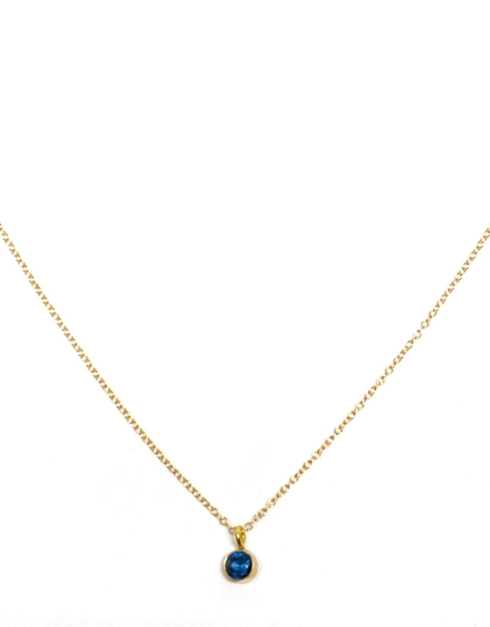 Bo Gold Necklace - Gold - Saphire