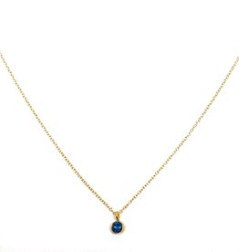 Bo Gold Necklace - Gold - Saphire