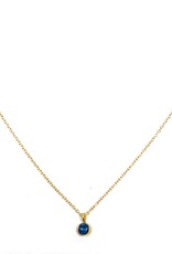 Bo Gold Necklace - Gold - Saphire