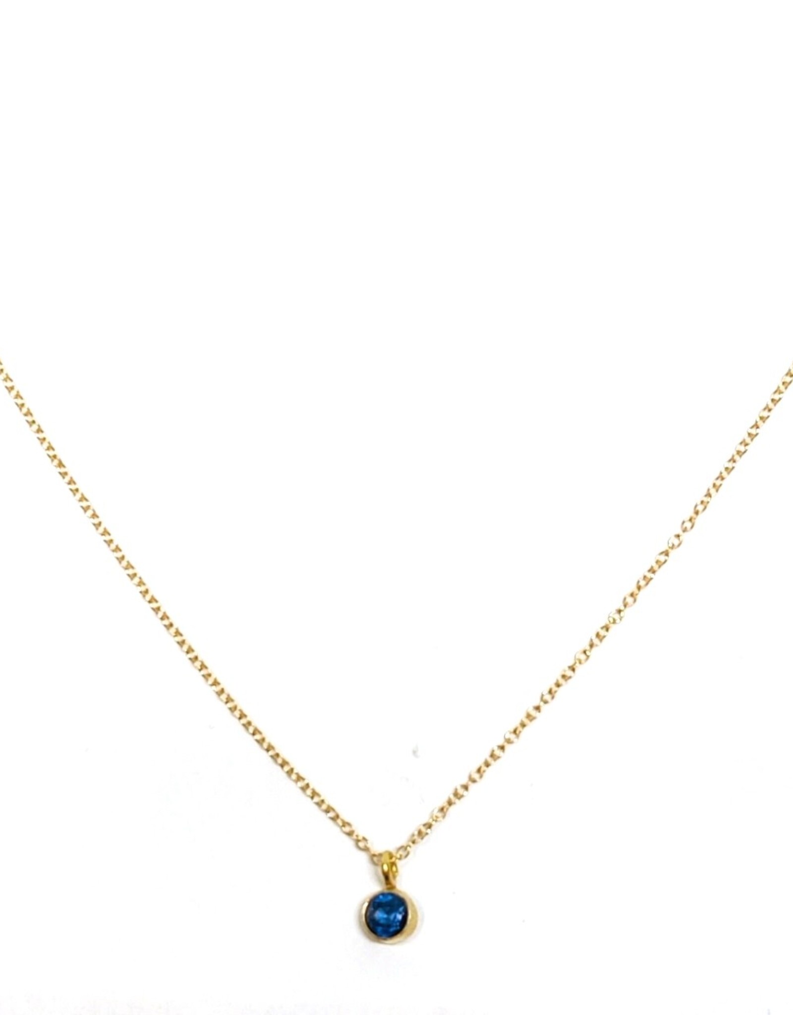 Bo Gold Necklace - Gold - Saphire