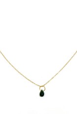 Bo Gold Necklace - Gold - Saphire