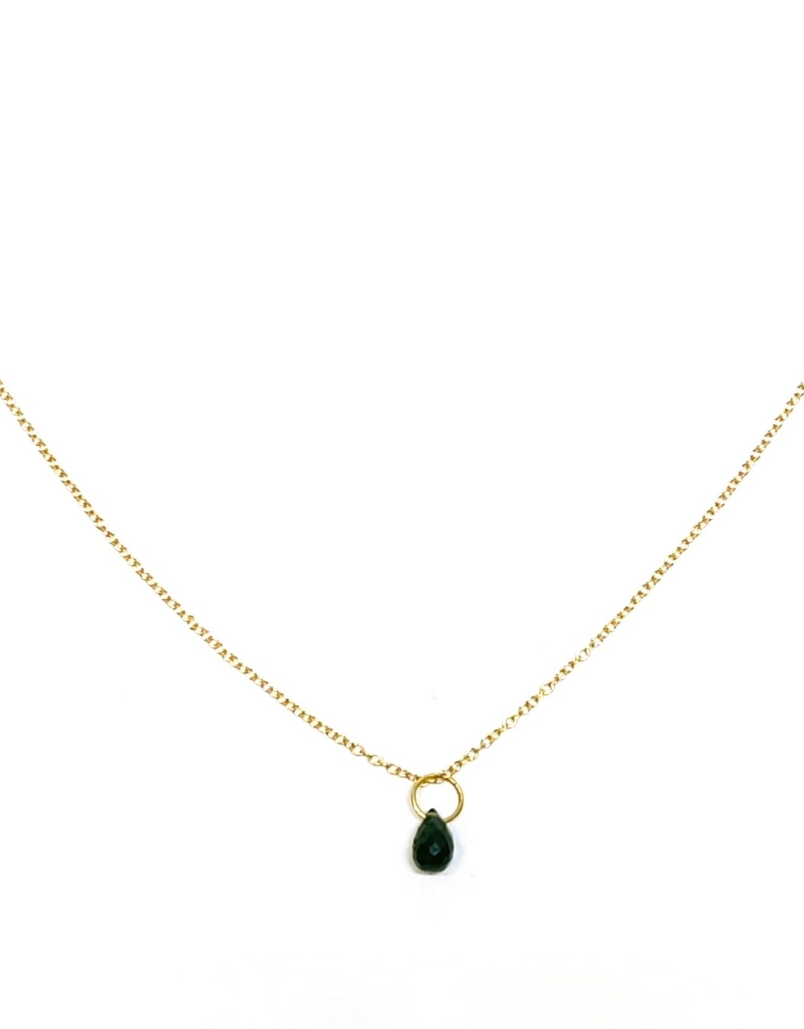 Bo Gold Necklace - Gold - Saphire