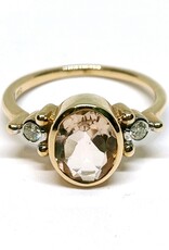 Bo Gold Ring - Goud - Morganiet - Diamant