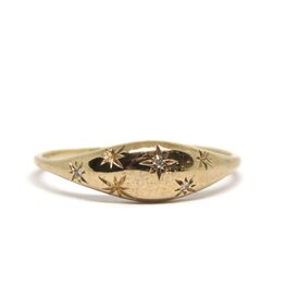 Bo Gold Ring - Goud - Diamanten